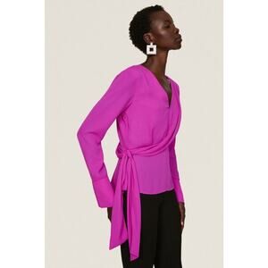 Atlein Collective Womens Side Tie Top Size 10 (MSRP $235)‎